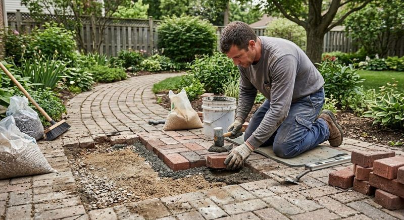Brick Pathway Repair in Palm Beach County, FL