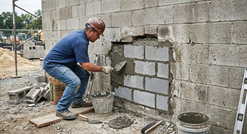 Cinder Block Repair in Palm Beach County, FL