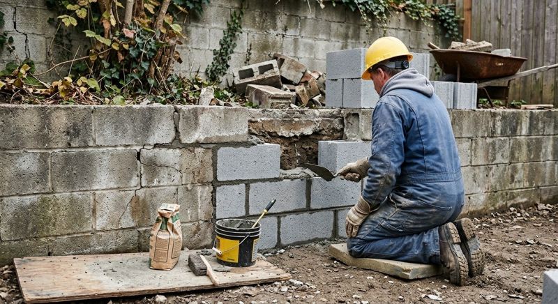 Cinder Block Wall Repair in Delray Beach, FL