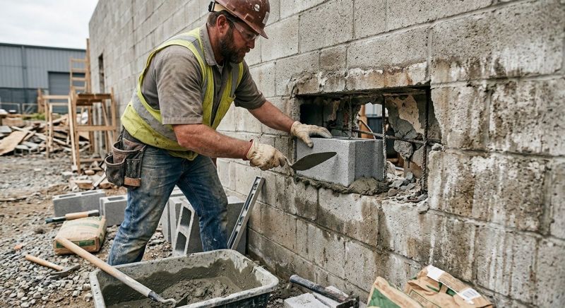Cinder Block Wall Repair in Loxahatchee, FL