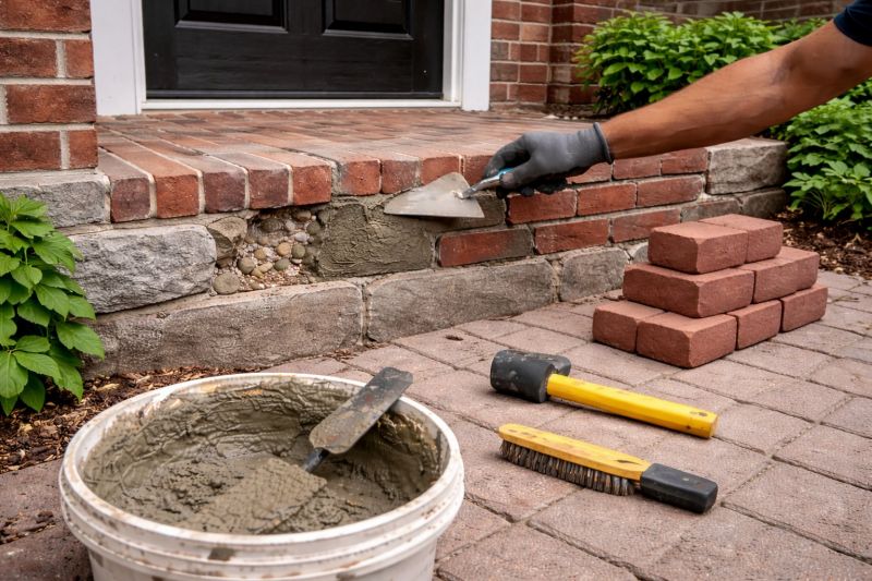 Entryway Brick Repair in Palm Beach County, FL