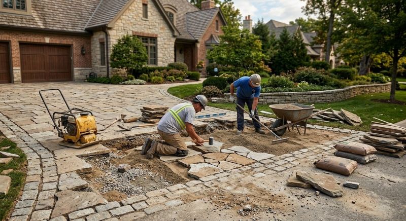 Stone Driveway Repair in Palm Beach County, FL